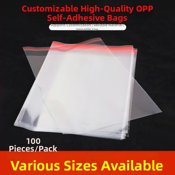 OPP lipnus maišelis su logotipo spausdinimu, 100% nauja medžiaga, karšto pjovimo, plokščio peilio ir gėlių peilio apdirbimas, skirtas įpakavimui juvelyrikai, drabužiams, žaislams ir kasdieniams reikmenims