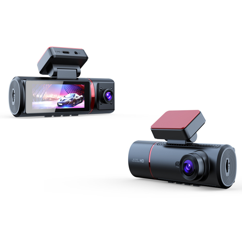 Автомобилен регистратор 2160P, 170° ъгъл на заснемане, предна и задна камера, двойно записване, бленда F2.0