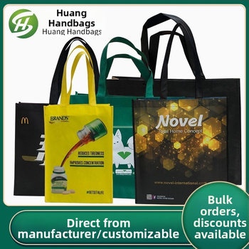 Netkātas reklāmas soma ar sietspiedi un laminētu drukāšanu; ar logotipu; pielāgojama; ar dibenu un sānu malām