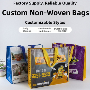 Netkātas reklāmas soma ar sietspiedi un laminētu drukāšanu; ar logotipu; pielāgojama; ar dibenu un sānu malām