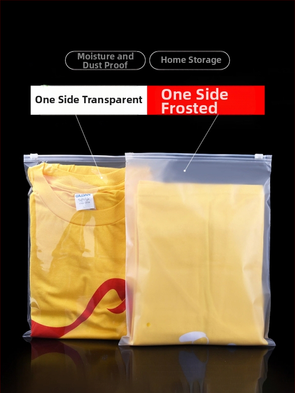 Riietuste jaoks lukuga kott, läbipaistev-matjas hoiukott, suletav, paksenenud, kohandatav trükkimisega