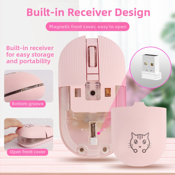 Bezdrôtová myš — ergonomická, 2400 DPI, 6 tlačidiel, 2.4GHz bezdrôtové spojenie, USB rozhranie (ergonómia; 2400 DPI; 6 tlačidiel; 2.4GHz; USB rozhranie)