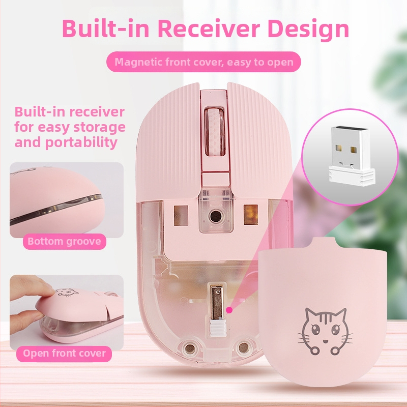 Bezdrôtová myš — ergonomická, 2400 DPI, 6 tlačidiel, 2.4GHz bezdrôtové spojenie, USB rozhranie (ergonómia; 2400 DPI; 6 tlačidiel; 2.4GHz; USB rozhranie)