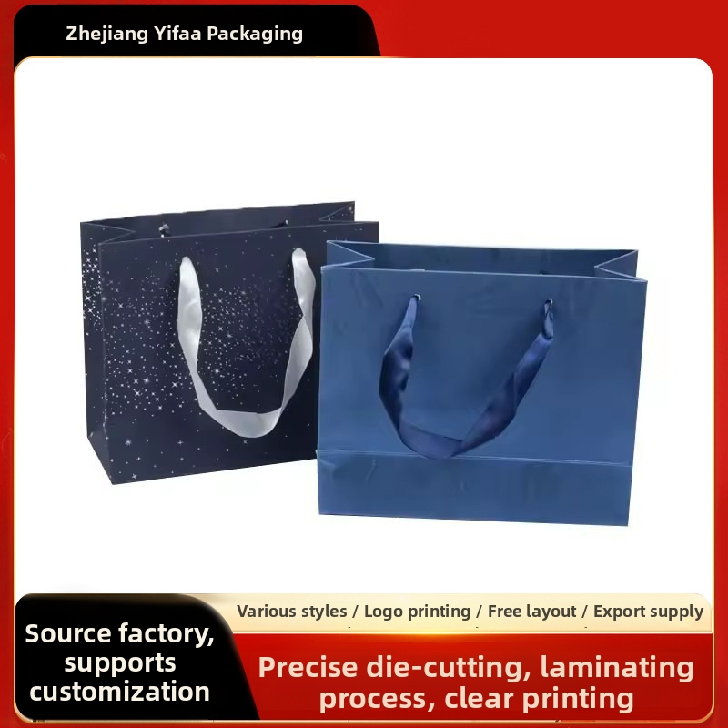 Yifa Packaging Kraft papīra Tote soma ar izdrukātu logotipu — ofseta drukāšana, universālais iepakojums, pielāgots materiāls