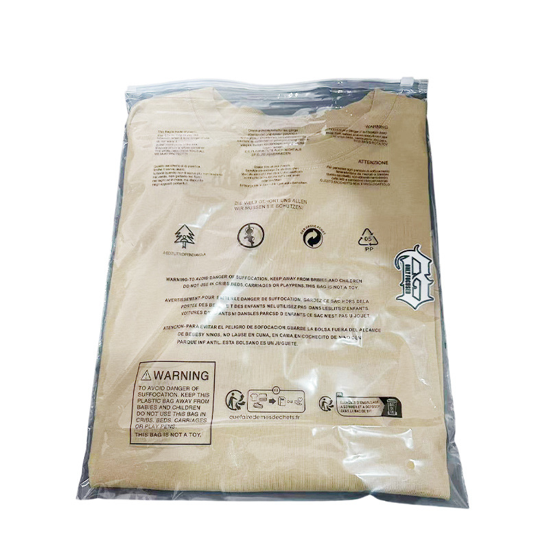 PE vrećica za odjeću sa zatvaračem za pakiranje; materijal: PE; namjena: pakiranje odjeće; marka: bez licenciranih privatnih marki