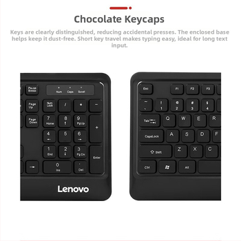 Lenovo set klávesnice a myši – káblové, USB pre klávesnicu aj myš, 1600dpi, kábel 1,5 m