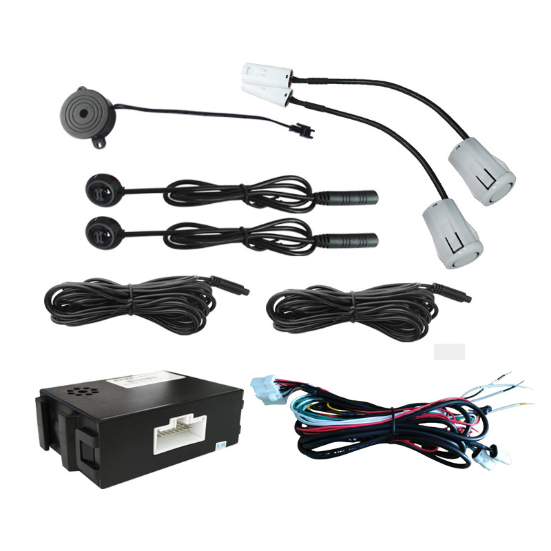 Xiangyue XY-BSD500-2 Slēpto zonu uzraudzības sistēma ar 2 ultraskaņas sensoriem, 5 m detekcijas diapazons, 12 V barošana, akustiska brīdinājuma signāls, joslas maiņas palīgs