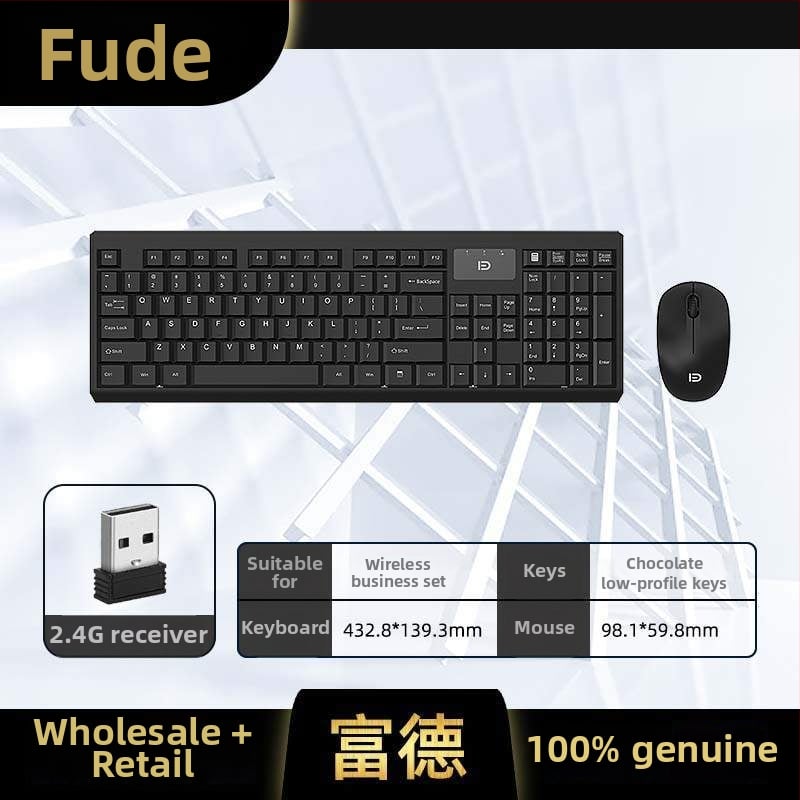 Bezdrôtový set klávesnice a myši, model 1300, Fox, USB rozhranie pre klávesnicu a USB rozhranie pre myš