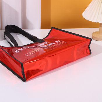 Prozirna PVC torba za kupovinu s naramenicom, prilagodljiva dvostruka debljina, univerzalna torba