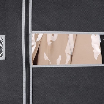 Prilagođena torba za odijelo od netkanog materijala s zaštitom od prašine; Materijal: spunbond netkani materijal; Mogućnosti tiska: toplinski prijenos, sitotisk, strojni tisak; Tisak logotipa dostupan