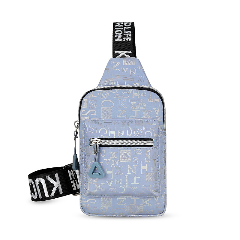 Chest Bag za žene, Ulični stil Crossbody, Oxford platno, Zatvarač, Mekani 3D vanjski dizajn, Poliester podstava, Unutarnji džep sa zipom i džep za telefon, Proljeće 2023