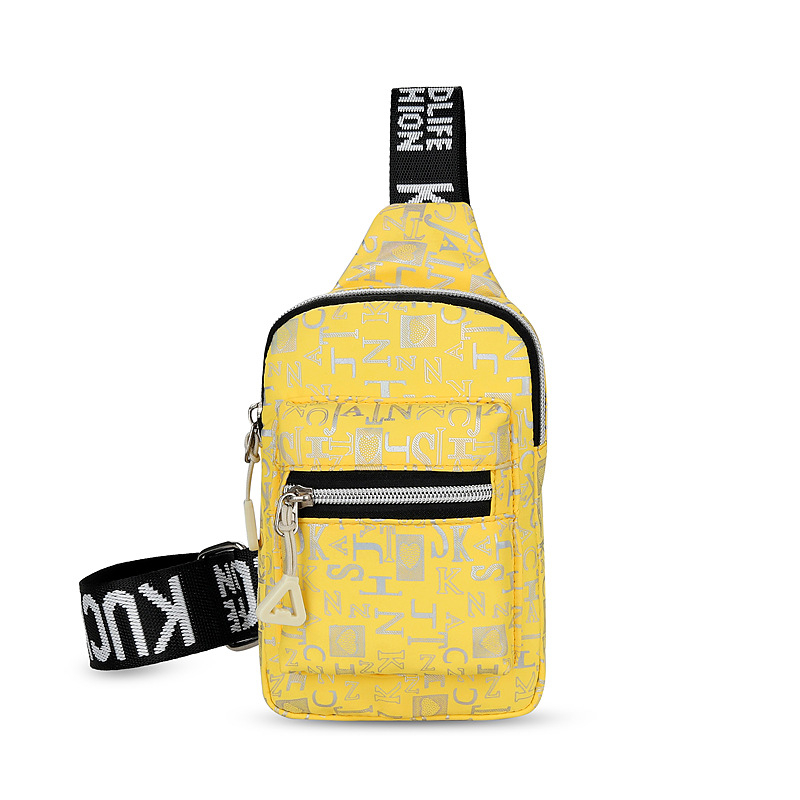 Chest Bag za žene, Ulični stil Crossbody, Oxford platno, Zatvarač, Mekani 3D vanjski dizajn, Poliester podstava, Unutarnji džep sa zipom i džep za telefon, Proljeće 2023
