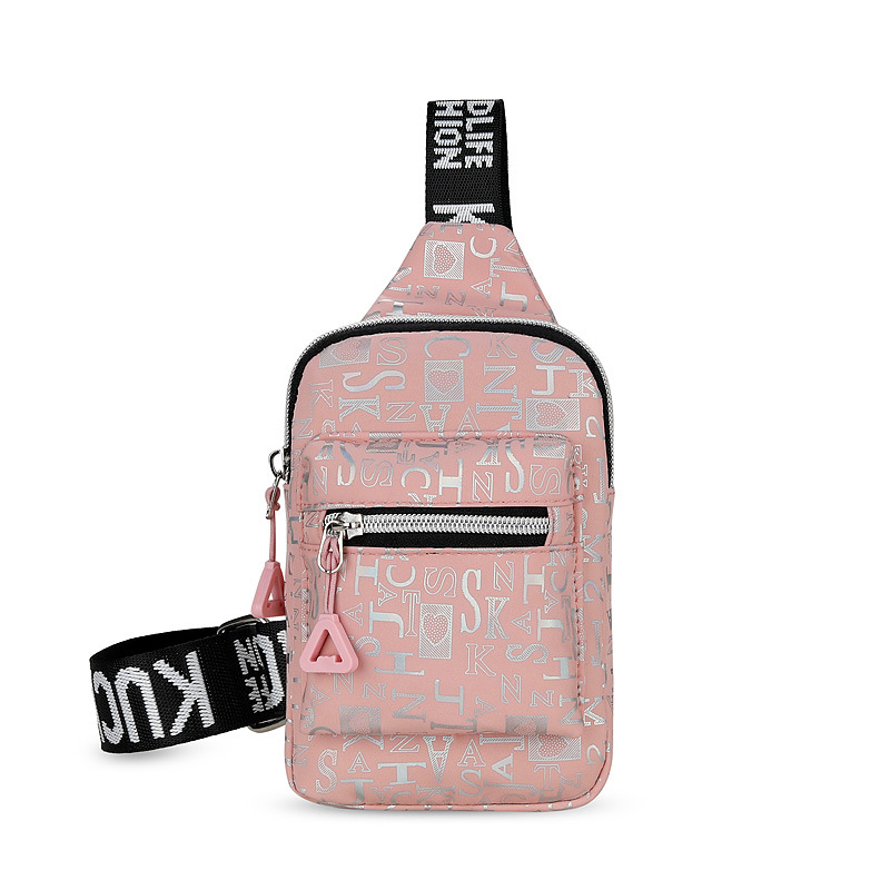 Chest Bag za žene, Ulični stil Crossbody, Oxford platno, Zatvarač, Mekani 3D vanjski dizajn, Poliester podstava, Unutarnji džep sa zipom i džep za telefon, Proljeće 2023