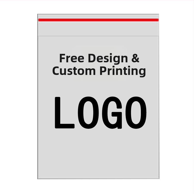 Kinnituv riidekott – läbipaistev plastikkott riiete pakkimiseks, trükitud logo, 100% uus materjal