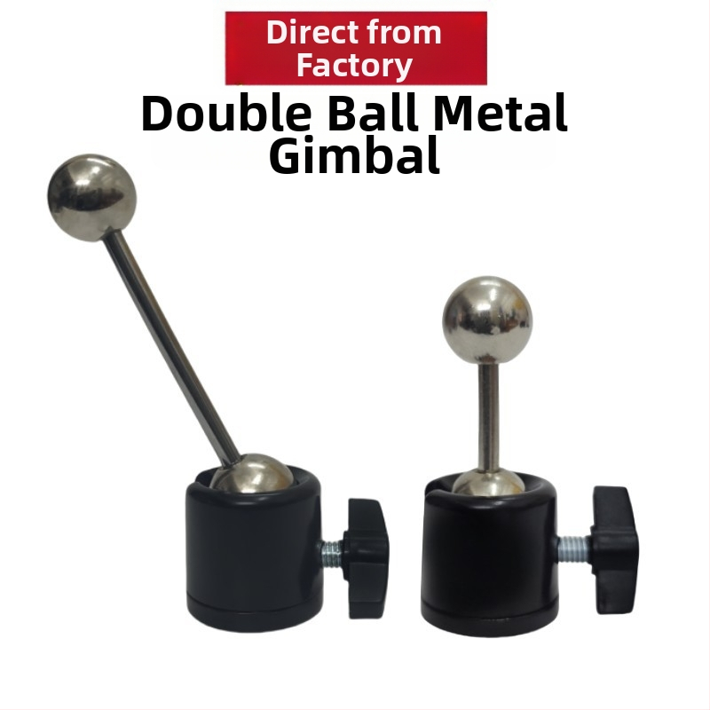 Rutulinė galva pan-tilt vaizdo kameros laikiklis iš aliuminio lydinio, srieginis montavimas, 360° sukimas (horizontaliai 180°, vertikaliai 90°)