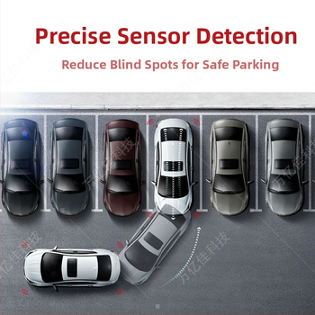 12V vizuālā atpakaļskata radara kamera, 1080P AHD, 2-in-1 integrēta, Modelis W-017