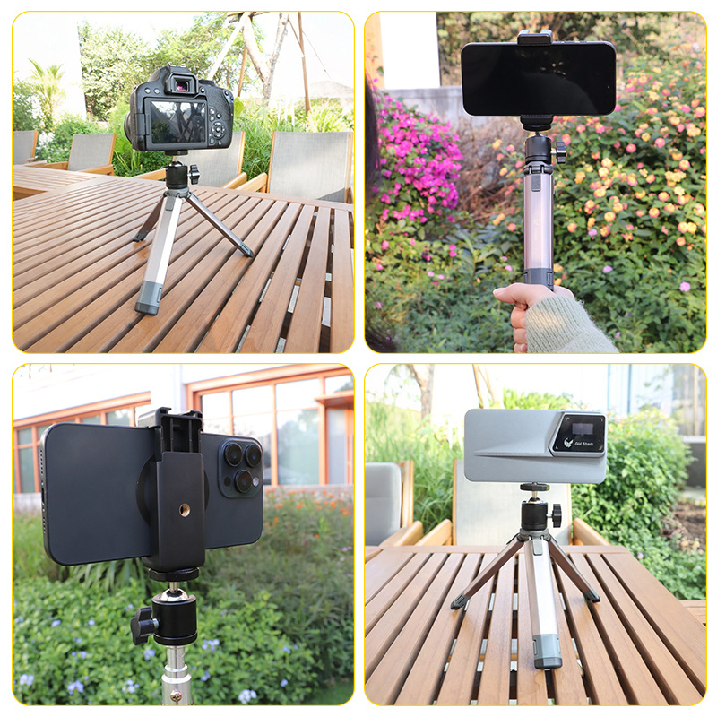 Universali metalinis gimbal stabilizatorius mobiliojo telefono kamerai, 360° pasukimas, sferinis aliuminio lydinys, svoris 38 g, vertikalus pasukimo kampas 90°