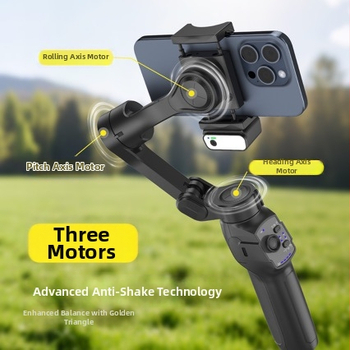 Stabilizátor telefónu gimbal – ortogonálny 3-osi, 180° horizontálna rotácia, hliníková zliatina, ovládanie cez aplikáciu, sledovanie tváre