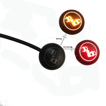 Car View A3S Slēpto zonu monitoringa sistēma ar 2.4GHz mikroviļņu radarām un LED brīdinājumu, darbības diapazons 8–12 m, 12V barošana, 2 sensori