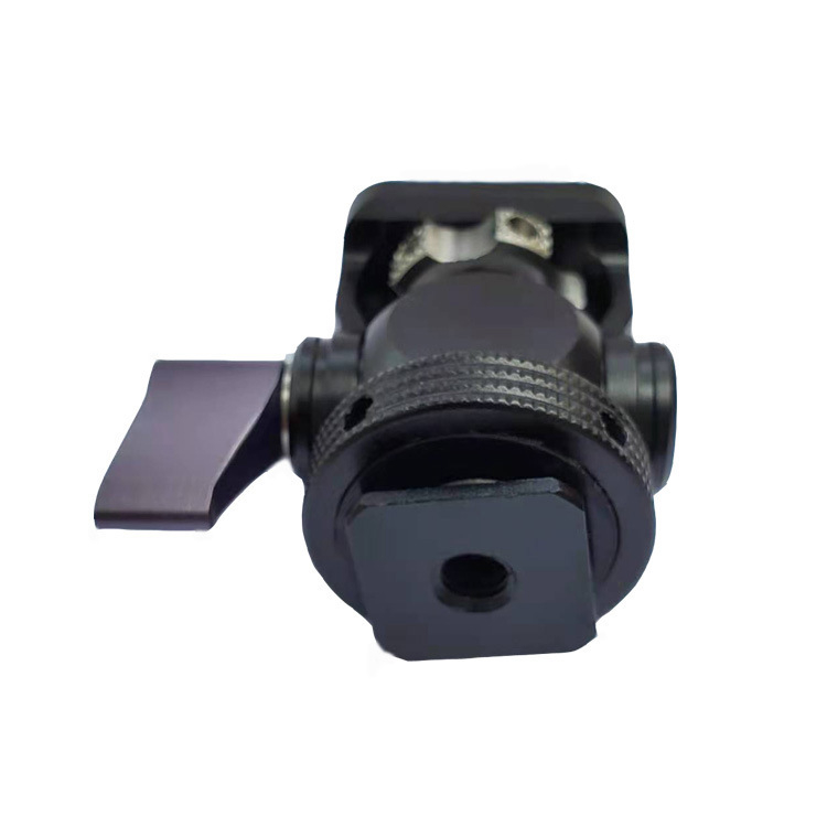 Suport mini gimbal cu bază hot shoe pentru camere DSLR; aliaj de aluminiu; rotație orizontală 360°, verticală 180°; greutate 0,06 kg