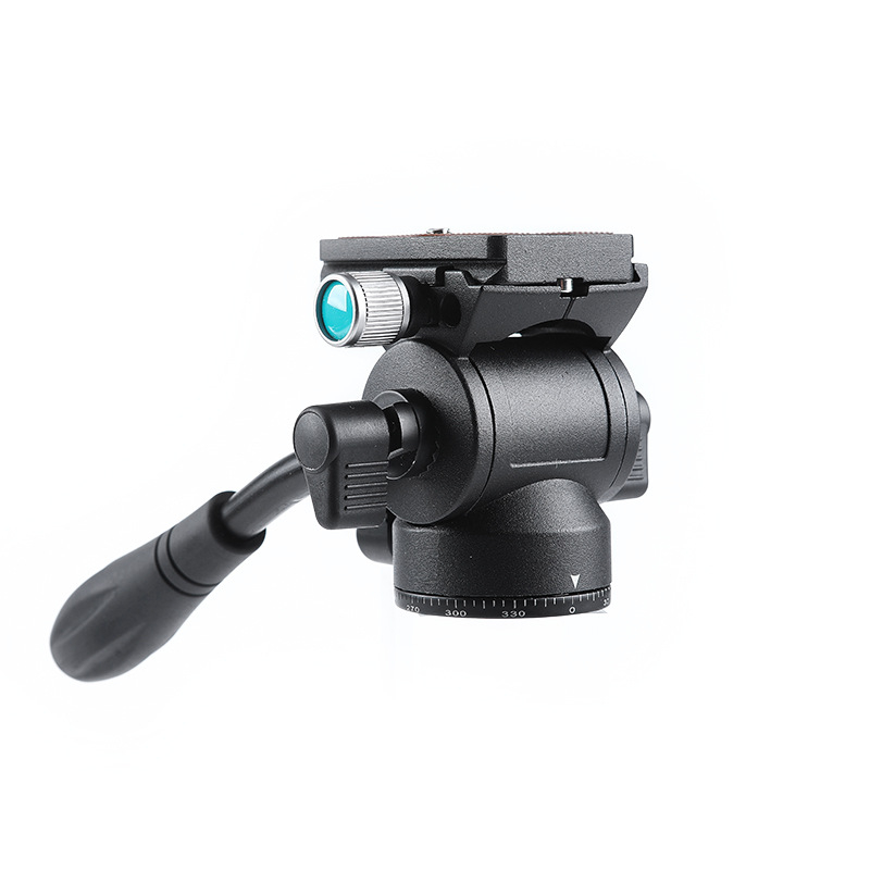 Μίνι υδραυλική κεφαλή pan-tilt για φωτογράφηση και βιντεοσκόπηση | Οριζόντια περιστροφή 360°, κάθετη γωνία από -70° έως 90°, Αλουμινένιο κράμα, Συμβατή με SLR κάμερες, Βάρος 230 g