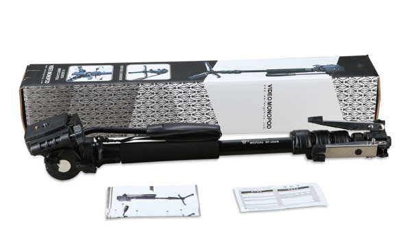 Monopod pentru cameră Weifeng WF-3958M | Monopod, PTZ hidraulic, aliaj de aluminiu, capacitate de încărcare 2-5 kg