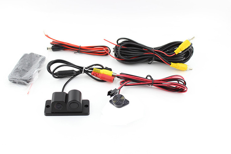 Radar 2-în-1 pentru parcare cu imagine vizuală — HD 1280x720, 12V, 170° reglabil, semnal video AV