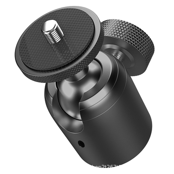 Cap de bilă universal din aliaj de aluminiu pentru telefoane și camere, rotație orizontală 360°, înclinare verticală 90°, reglaj cu manetă, greutate 76,5 g