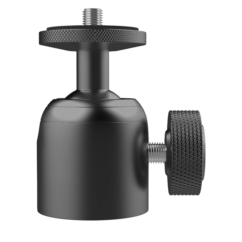 Cap de bilă universal din aliaj de aluminiu pentru telefoane și camere, rotație orizontală 360°, înclinare verticală 90°, reglaj cu manetă, greutate 76,5 g