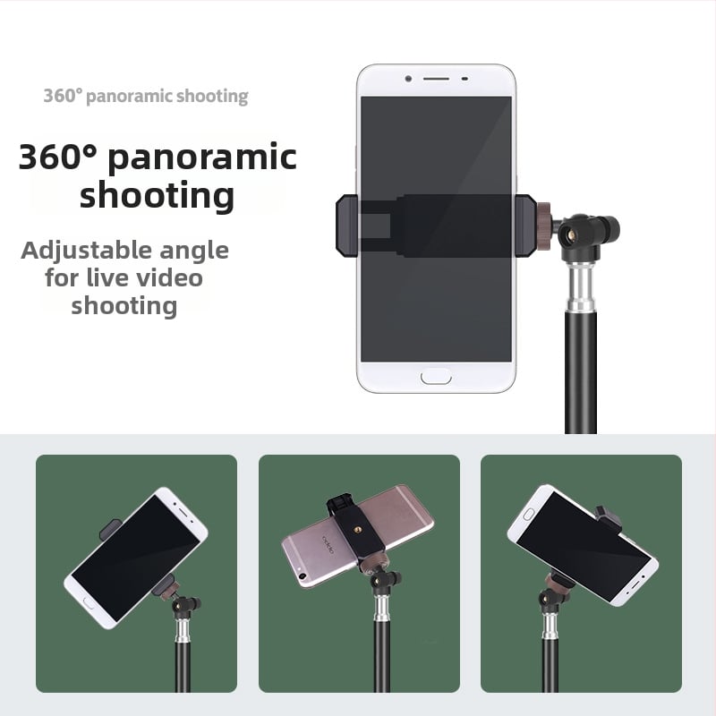 Tripod Floor Stand za mobitel livestreamanje i fotografiju na otvorenom — 3 dijela, kuglična glava, nosivost 2–5 kg, univerzalna kompatibilnost