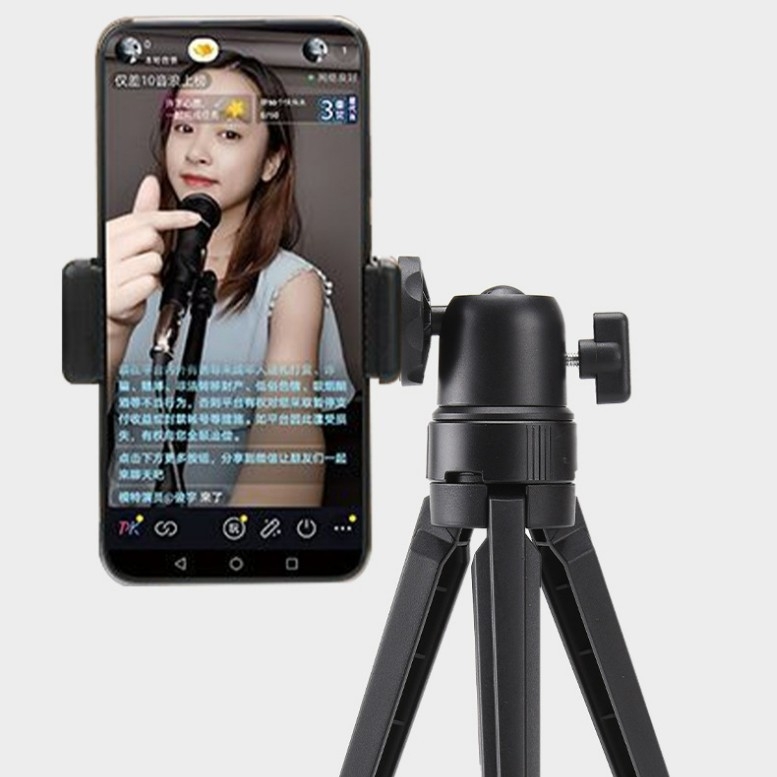 Επιτραπέζιο μικρό τρίποδο για κινητό τηλέφωνο και κάμερα με κεφαλή σφαίρας, ABS, σχεδιασμός ενός τμήματος, φορτίο 2-5 kg, μοντέλο 005