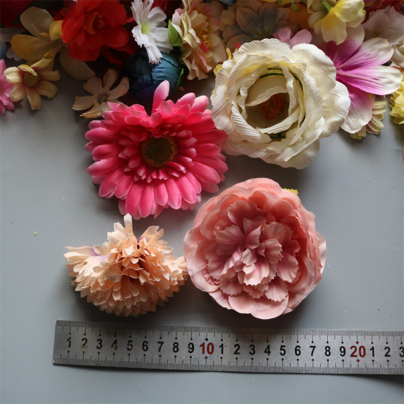 Υλικά DIY για στεφάνι μαλλιών από μεταξωτά λουλούδια — Daisy ποικιλία, τεχνική φλοκ