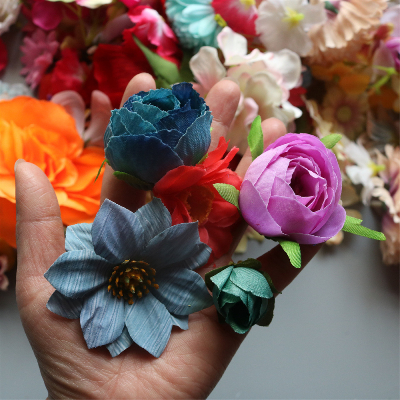 Υλικά DIY για στεφάνι μαλλιών από μεταξωτά λουλούδια — Daisy ποικιλία, τεχνική φλοκ