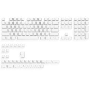 Set kapica za tipke od PBT-a, prozirne, bočno gravirane, dvobojno ubrizgane, sublimirani prazan materijal