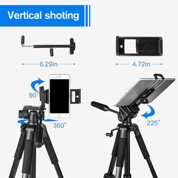 DSLR trojnožka s 3D pan-tilt hlavou, model 360, hliníková zliatina, nosnosť 2–5 kg, výška nastaviteľná do 1,7 m