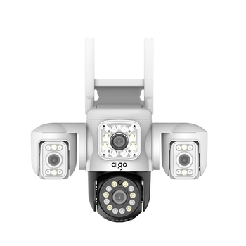 Kamera s tri leće 360° bežična, za unutarnju i vanjsku upotrebu, PTZ: vertikalni nagib 90°, horizontalni 355°, brzina pan 355°/s, ABS kućište, zidna montaža