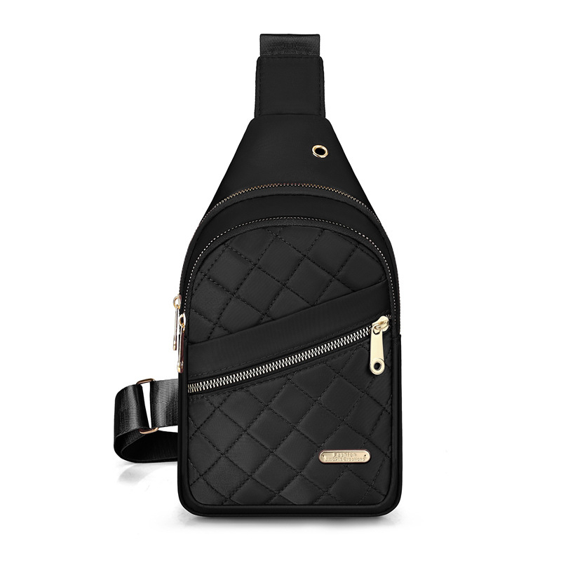 Női crossbody táska - utcai stílus, nylon, cipzár, belső cipzáros zseb, tavasz 2024