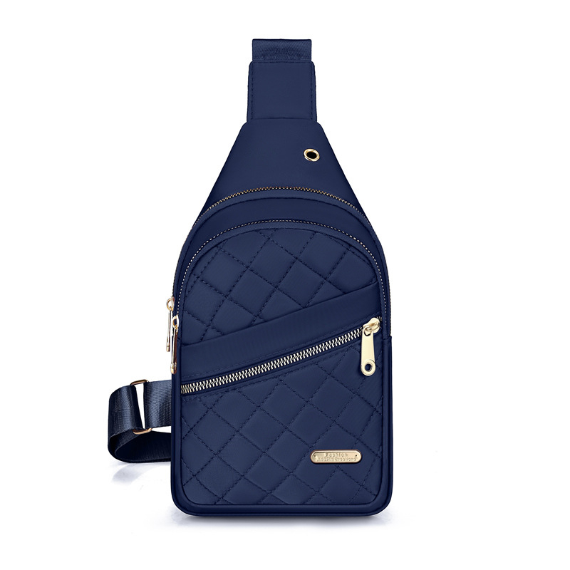 Női crossbody táska - utcai stílus, nylon, cipzár, belső cipzáros zseb, tavasz 2024