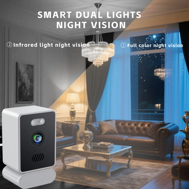 Bežična unutarnja PTZ sigurnosna kamera Shenzhen, 360° horizontalna i 90° vertikalna rotacija, model T37, ABS plastika, 2-kanalni sustav