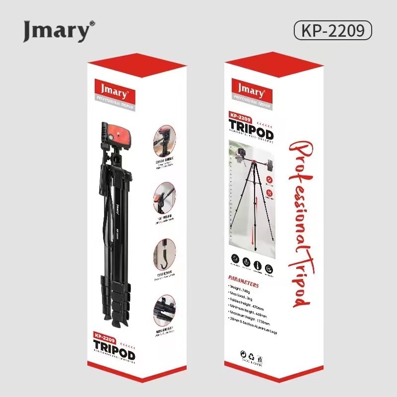 Stativ za mobitel s 3D glavom, aluminijska legura, 5 sekcija, nosivost 3 kg, pločica brzog otpuštanja