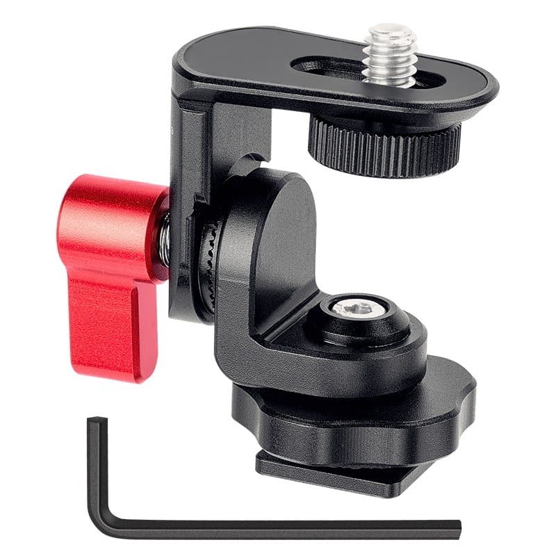 Snail rotirajući gimball za kameru, s hot-shoeom ili vijkom 1/4" (aluminijska legura, horizontalno 360°, vertikalno 180°, težina 100 g)