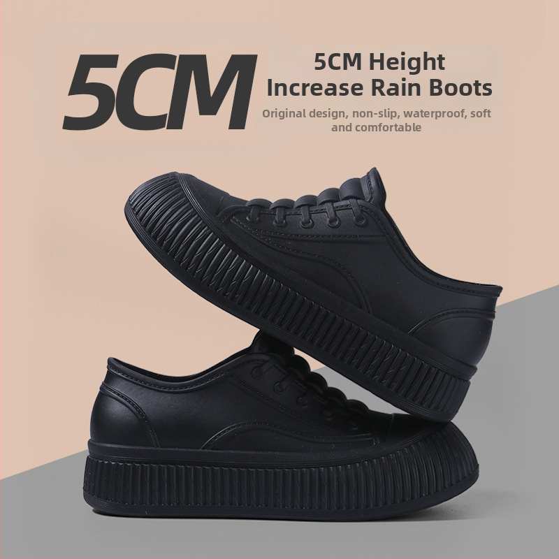 Ženske PVC čizme za kišu, kratki kroj, ravna potpetica, vodootporne, za sve sezone