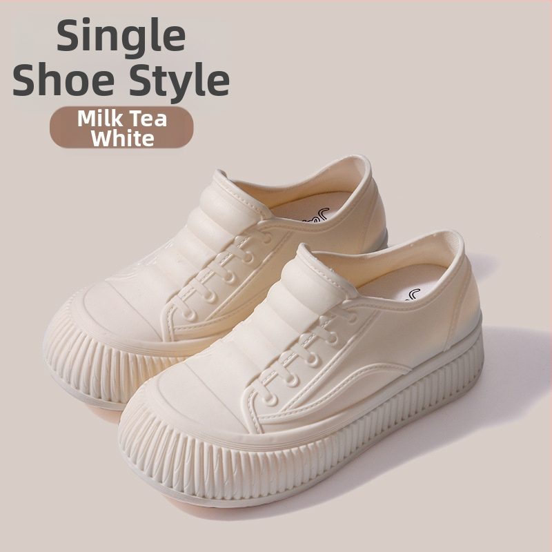 Ženske PVC čizme za kišu, kratki kroj, ravna potpetica, vodootporne, za sve sezone