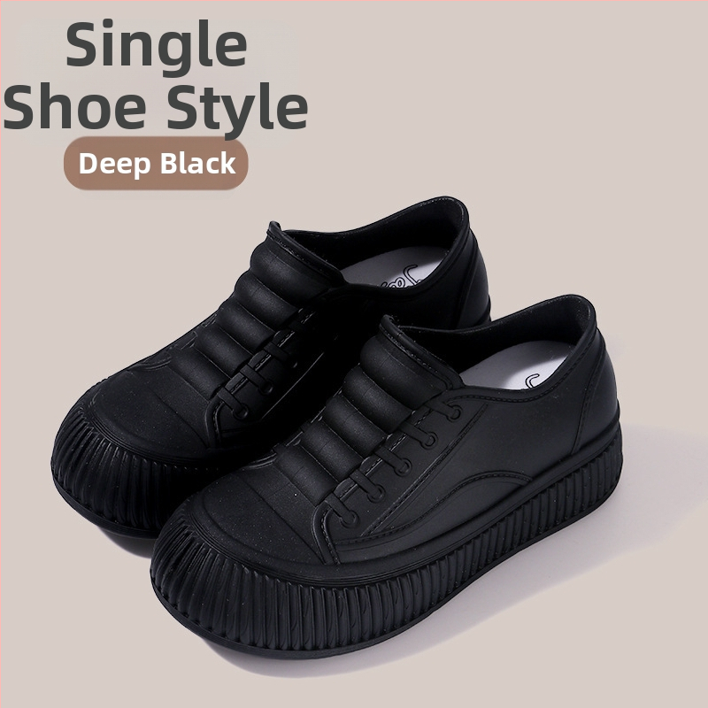 Ženske PVC čizme za kišu, kratki kroj, ravna potpetica, vodootporne, za sve sezone