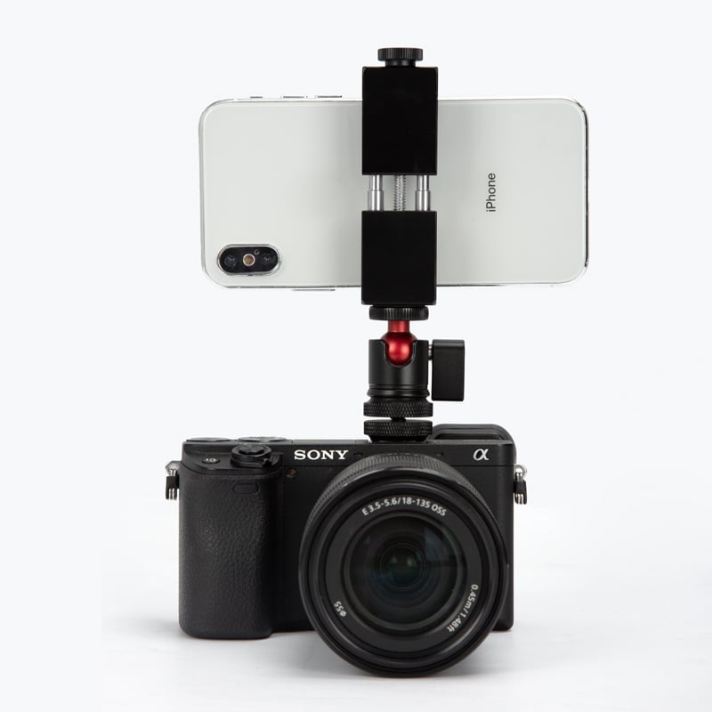 Mini metalna kuglasta glava za telefone s 360° horizontalnom rotacijom, 1/4-inch navrtak, masa 35 g, kompatibilno s mobitelima, svjetlom i akcijskim kamerama