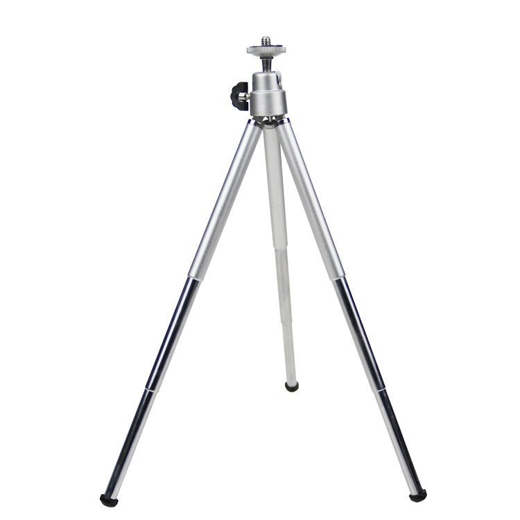 Trepied cu trei secțiuni, construcție metalică, sistem 3D gimbal, sarcină sub 2 kg