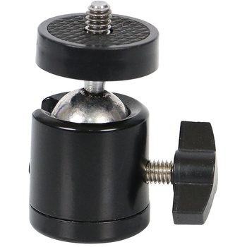 Metalni pan-tilt nosač za rasvjetu i mobitel, 360° rotacija, 75 g, vijčano sučelje, aluminijska legura + plastika