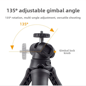 ZP-03 ABS trepied de birou cu cap ball head, 4 secțiuni, capacitate de încărcare 1.5 kg, compact pentru fotografii și streaming