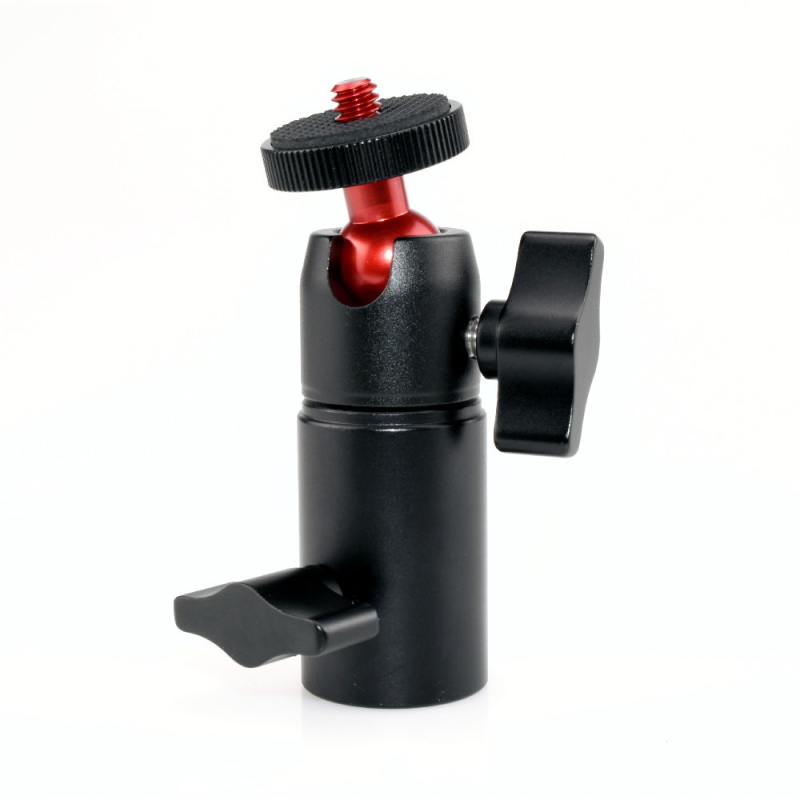 Mini stativ za mobitel i kameru s kugličnom glavom, 1/4-inch navoj, aluminij/nerđajući čelik, vodoravni 360°, okomiti 90°, težina 75,5 g