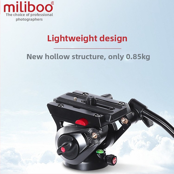 Miliboo 801 Druhá generácia profesionálna PTZ hlava s hydraulickým tlmením - hliníková zliatina, 360° horizontálne, 165° vertikálne, 10 kg, kompatibilné s Mibo